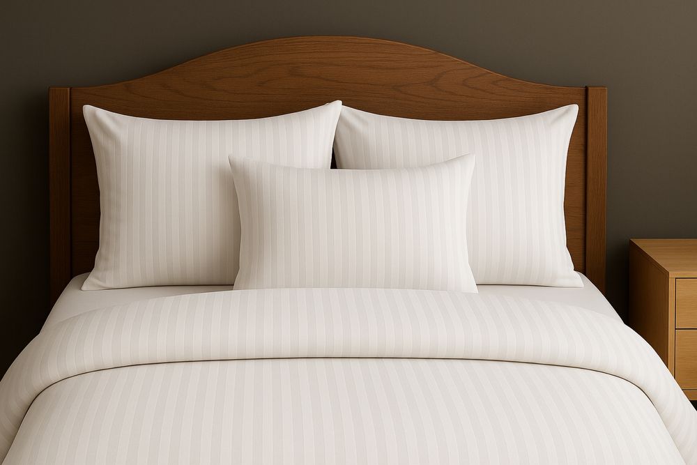 Lenjerie pat bumbac damasc alb ,4 piese,lux hotel& AirBnb