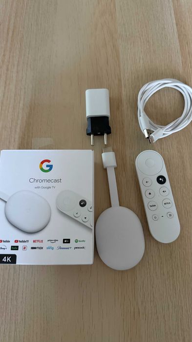 Google Chromecast TV, 4K, HDMI, Bluetooth, Wi-Fi, Alb, NOU