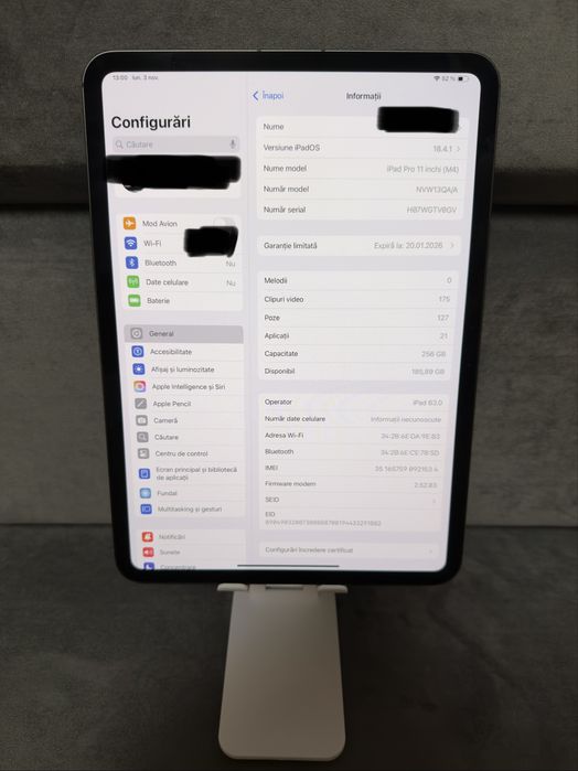 iPad Pro M4 11’ - 256gb - Wifi+Cellular - GARANTIE !