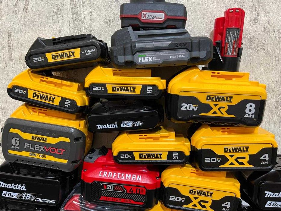 Аккумуляторы Dewalt Makita Milwaukee и т.д.