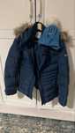 Geaca puf și pene marca Pepe Jeans + căciulă Colmar