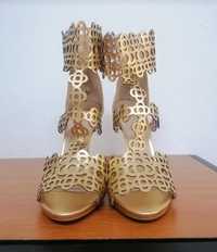 Sandale aurii din  piele, marca Epica
