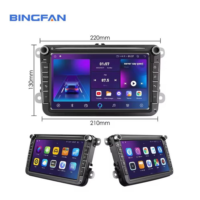 Мултимедия 8 инч VW Golf 5 6 Touran Passat Tiguan CarPlay Android Auto