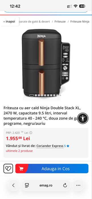 Airfryer Ninja Double Stack XL