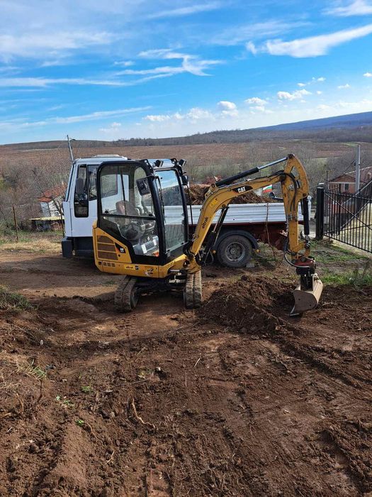 Услуга, услуги с мини багер и самосвал