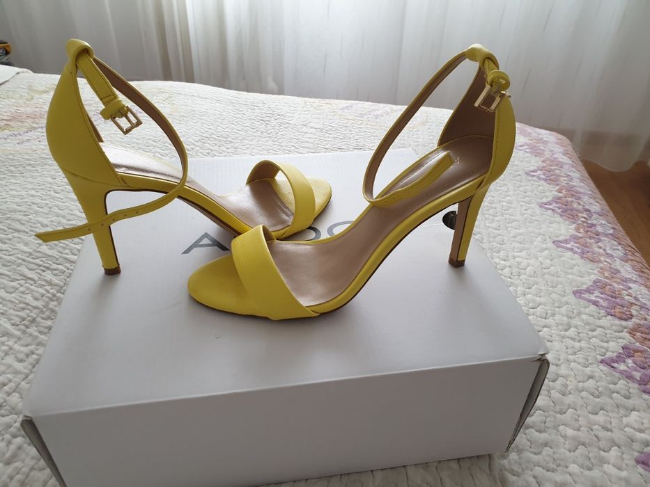 Aldo sandale dama galbene + geanta, plic galben