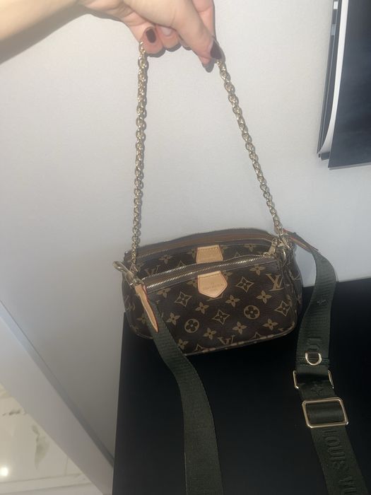 Двойна чанта с дълга и къса дръжка