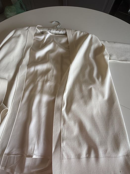 Set pantalon conic Stefanel / bluza matase naturala + maieu matase cad