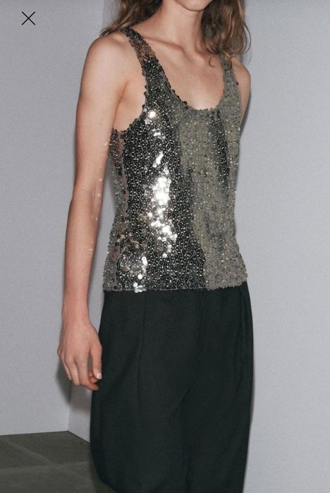 Top paiete Zara gri