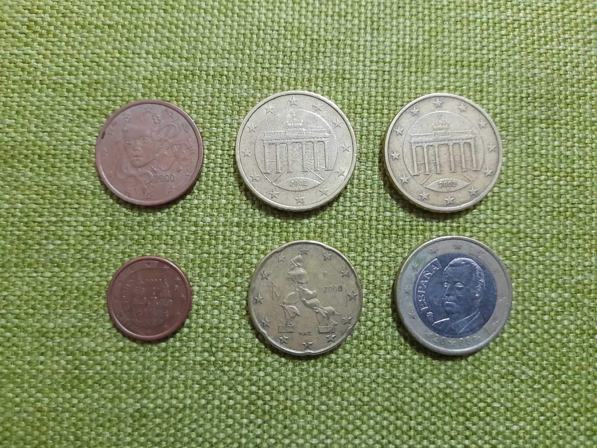 Monede vechi 1 / 5 / 20 / 50 centi si 1 euro