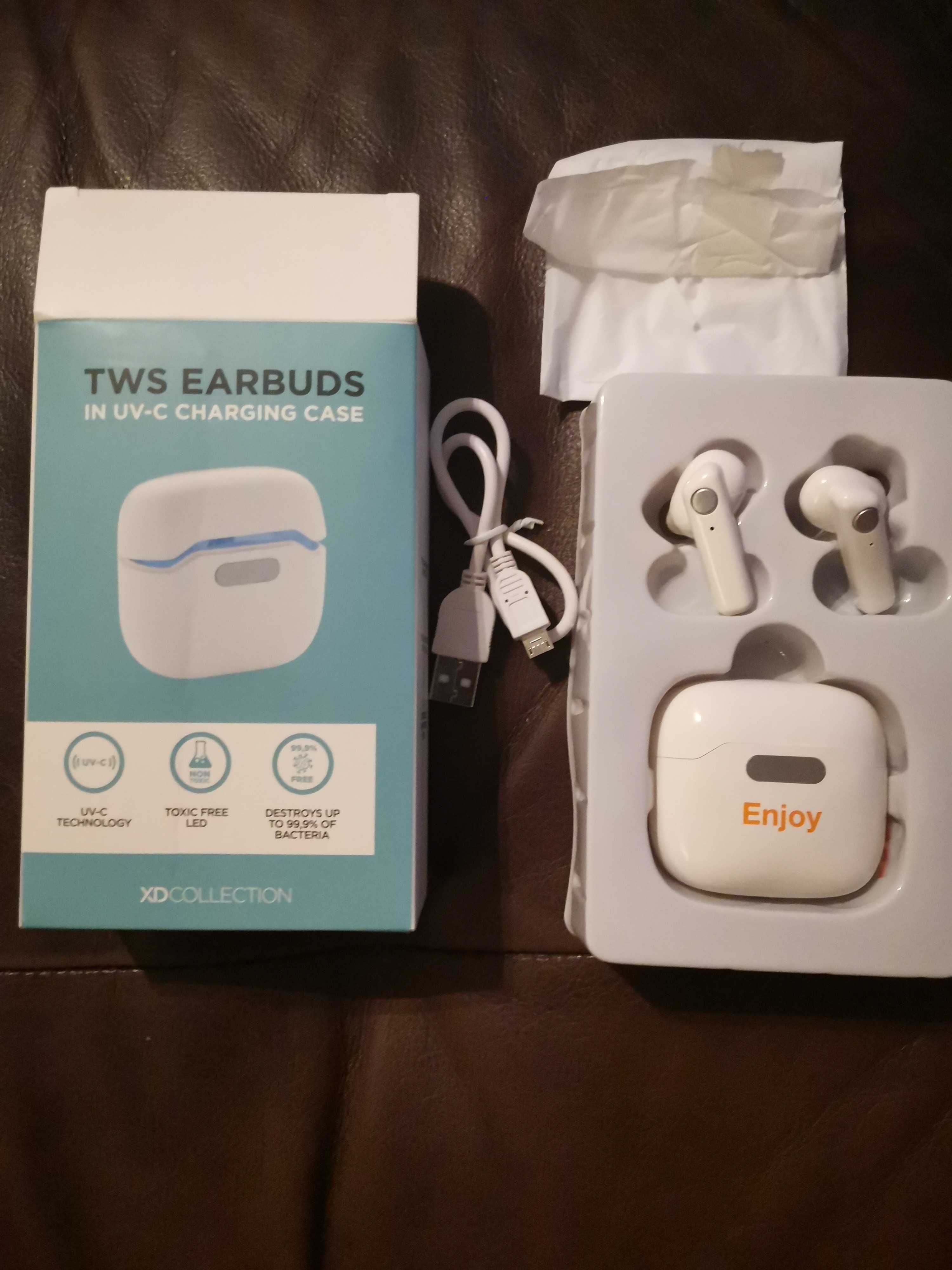 Casti in ear Wireless TWS Earbuds UV-C, cu microfon, noi