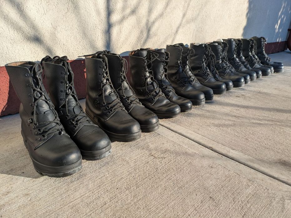 Bocanci de armata din piele naturala