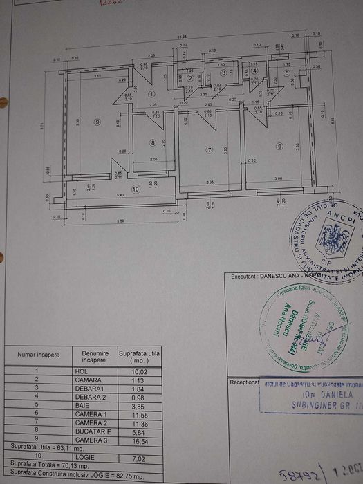 Apartament 3 camere cf 1A
