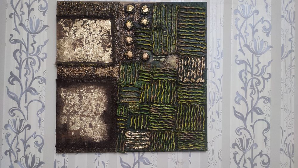 Картина 3d " Домик в деревне" вид сверху)))