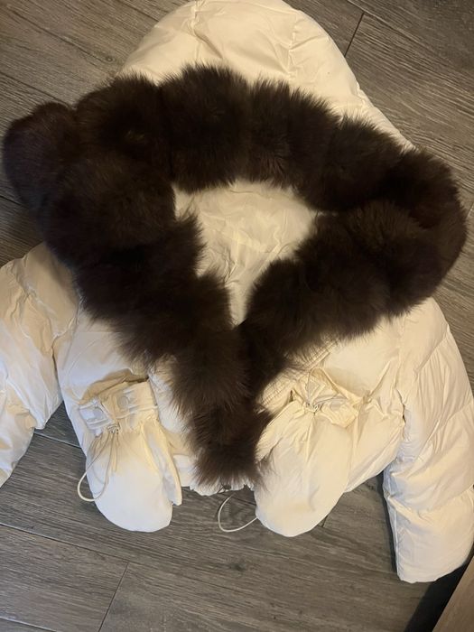 Зимно яке с яка от естествен косъм лисица
