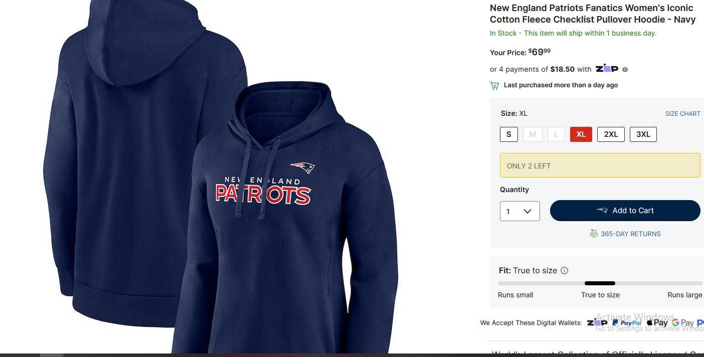 Яке и Суитшърт с качулка NFL New England Patriots