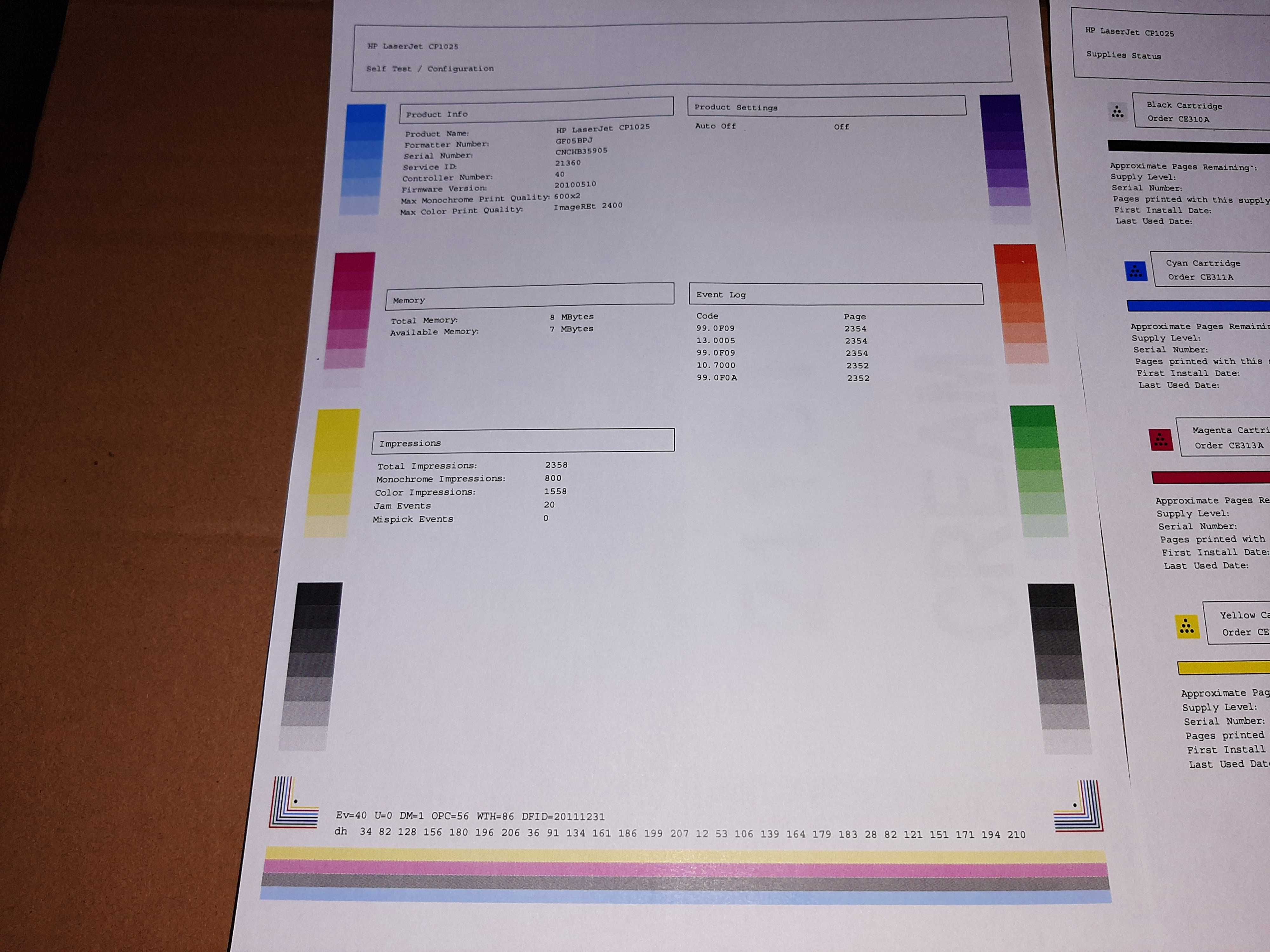 imprimanta laser color HP CP1025