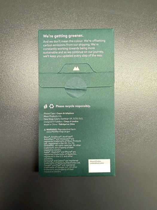 Калъф Mous Limitless 5.0 Black Leather MagSafe за iPhoneз 15 Pro Max