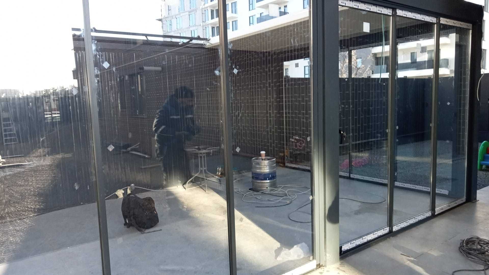 Sliding glass sistems inchidere terasa cu sticla culisanta