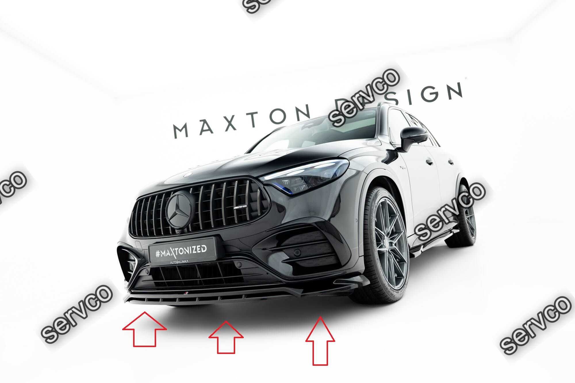 Prelungire bara fata Mercedes GLC X254 43 AMG 2022- v2 Maxton Design