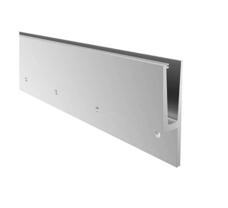 Profil Aluminiu Eloxat / Negru pentru Balustrada de Sticla + Fixare