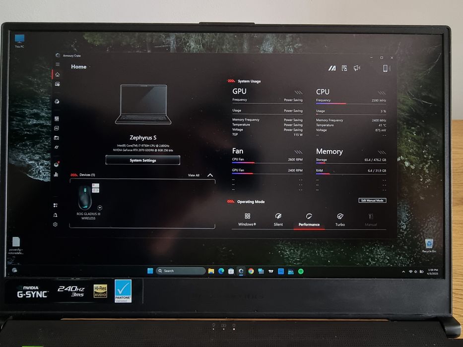 Asus Zephyrus gx701gwr