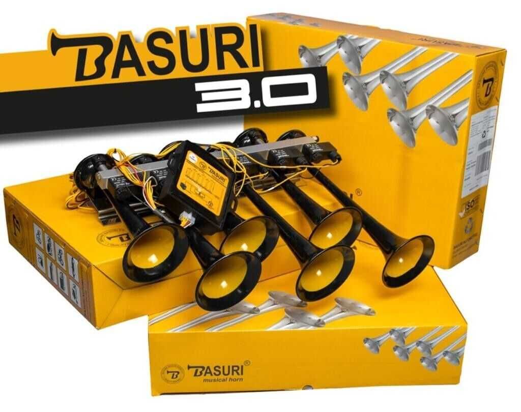 24V 130dB музикална с 18 мелодии въздушна тромба с 6 тръби BASURI