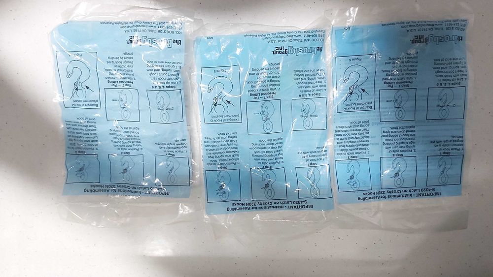 Kit siguranta carlig S-4320 Crosby,  3 modele, originale Made in SUA