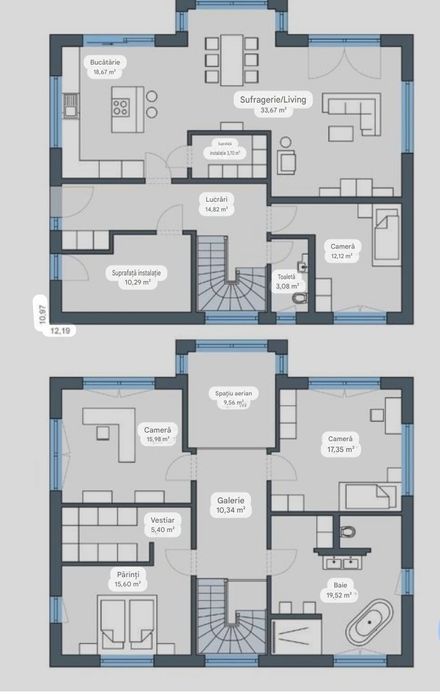 Case pe structura metalica