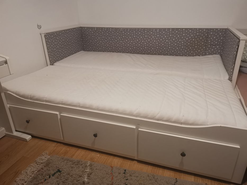 Cadru pat / divan extensibil Ikea, protecții laterale, ca NOU