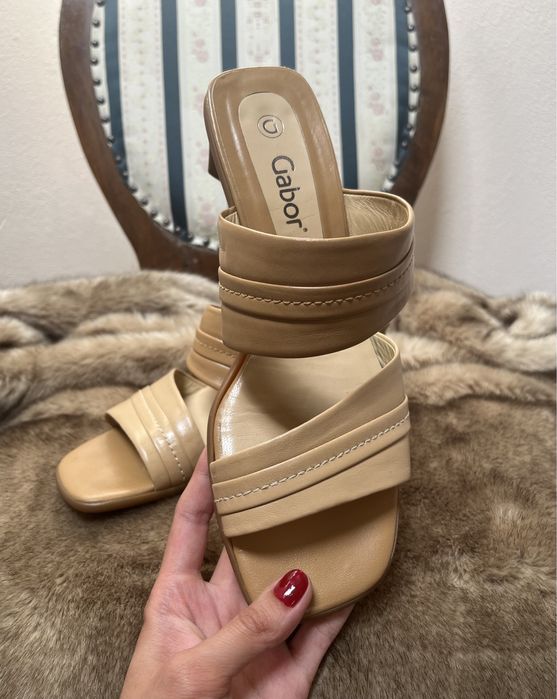 Sandale/mules Gabor, piele naturală, Bottega Veneta