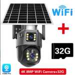 camera supravegere dubla fara sau catela sim/panou solar 8mp/doar digi