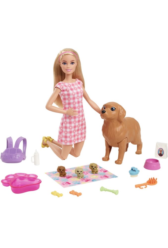 Set de joaca Barbie - Papusa cu catelusa si pui