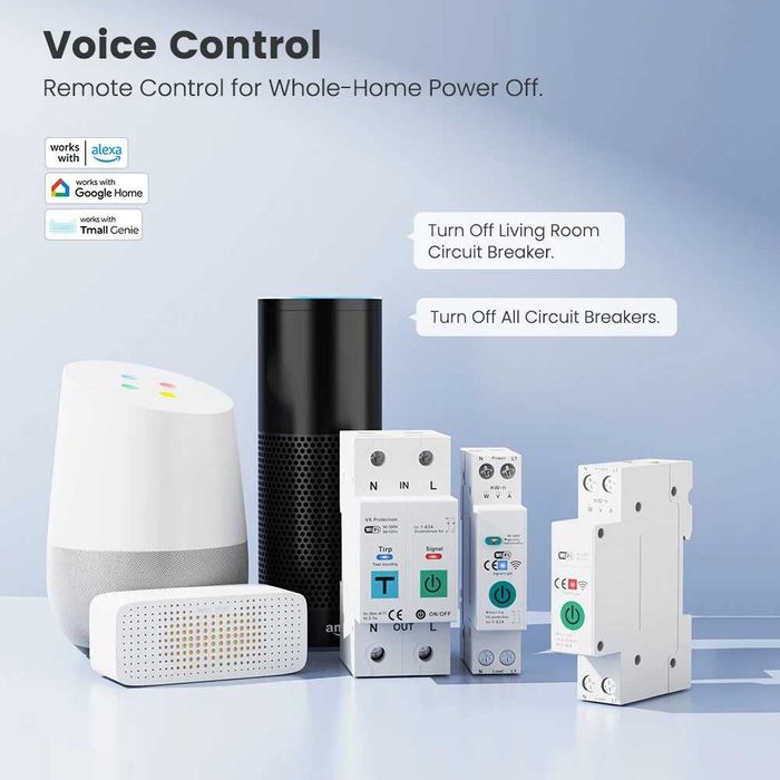 Siguranta automata smart wifi Smartrul DLQ011 1P 40A, contor consum