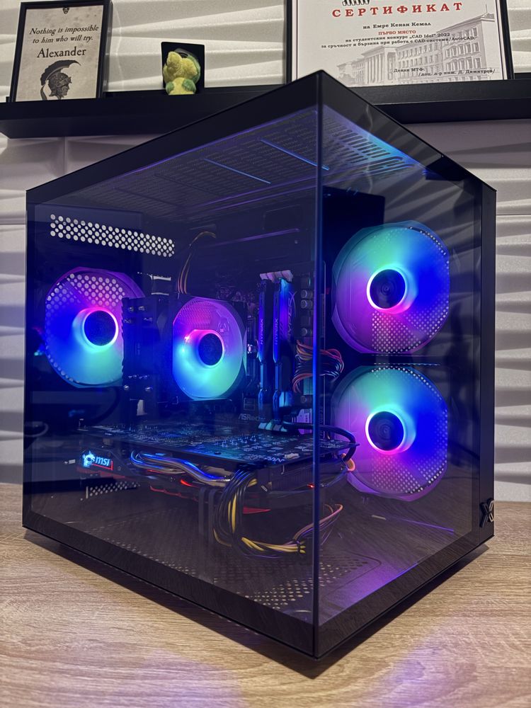 Геймърски компютър INTEl i5, RX470,8 ram, 128ssd,1TB hdd, 550W