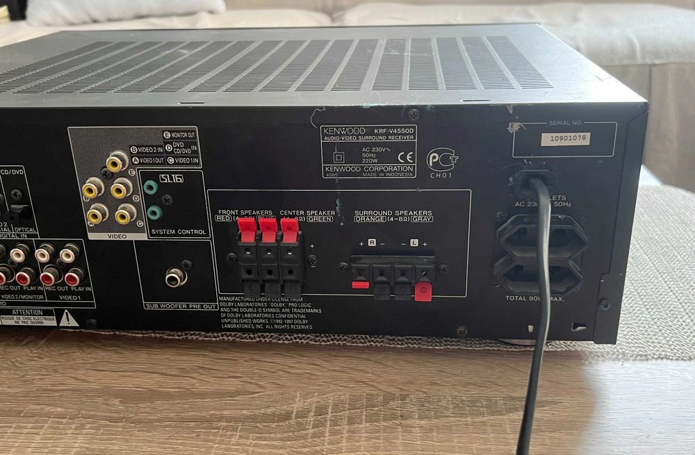 Kenwood KRF-V4550D  Receiver audio-video Dolby Digital 5.1 80W canal