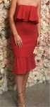 Rochie midi rosie