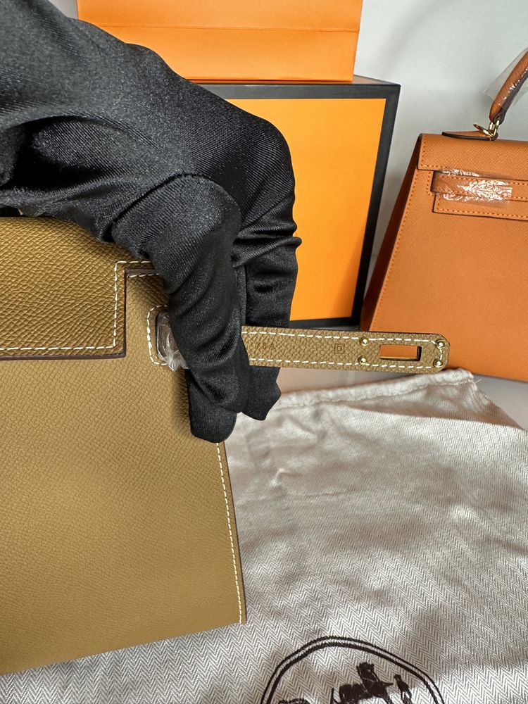 Geanta de lux HERMES Kelly 25 cm piele naturala 100% cadou (28