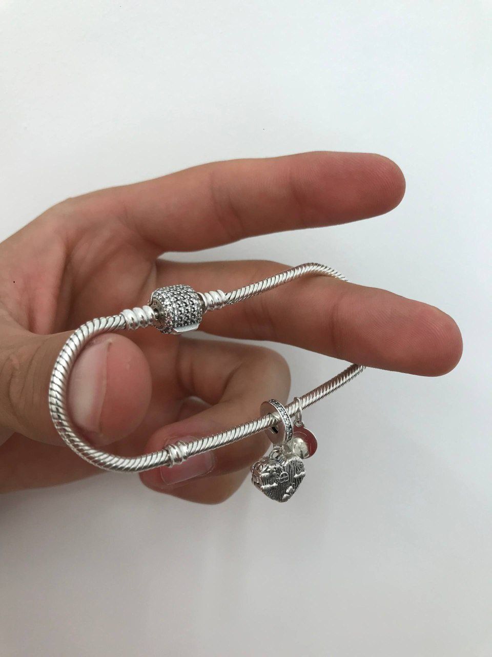 Оригинальный браслет Pandora 925 пробы с серебряными шармами