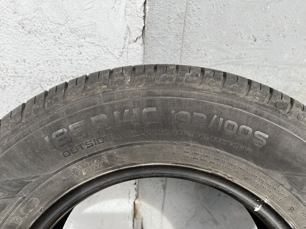 2 бр. летни гуми за бус 185/14C 102/100S Nokian 7 mm DOT 1416