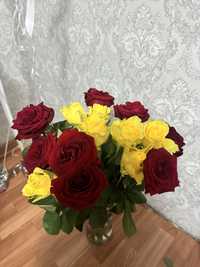 Цветы 15 свежих роз