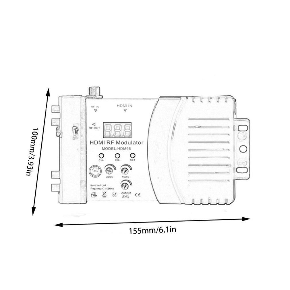 Convertor, Modulator HDMI la RF coaxial TV analogic cod 115