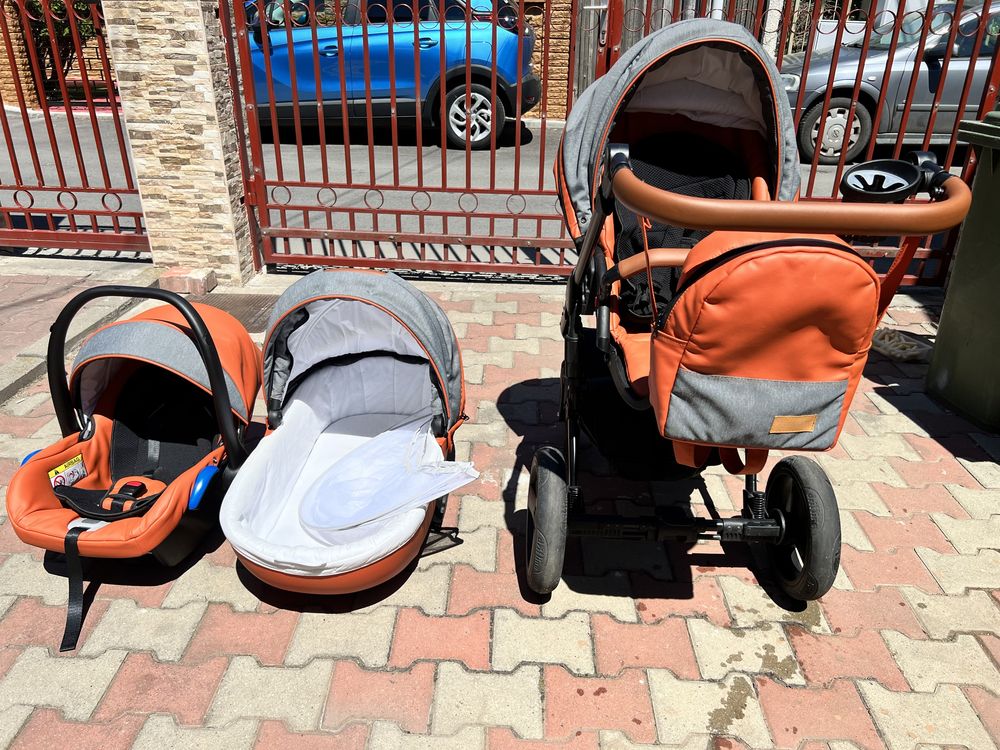 Carucior Krausman 3 in 1 Nexxo orange