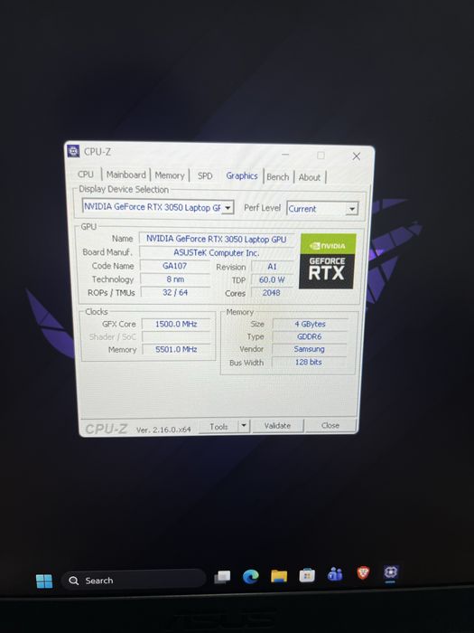 ASUS TUF Dash F15 – i5-12450H / RTX 3050 / 24GB RAM / 1.4TB SSD