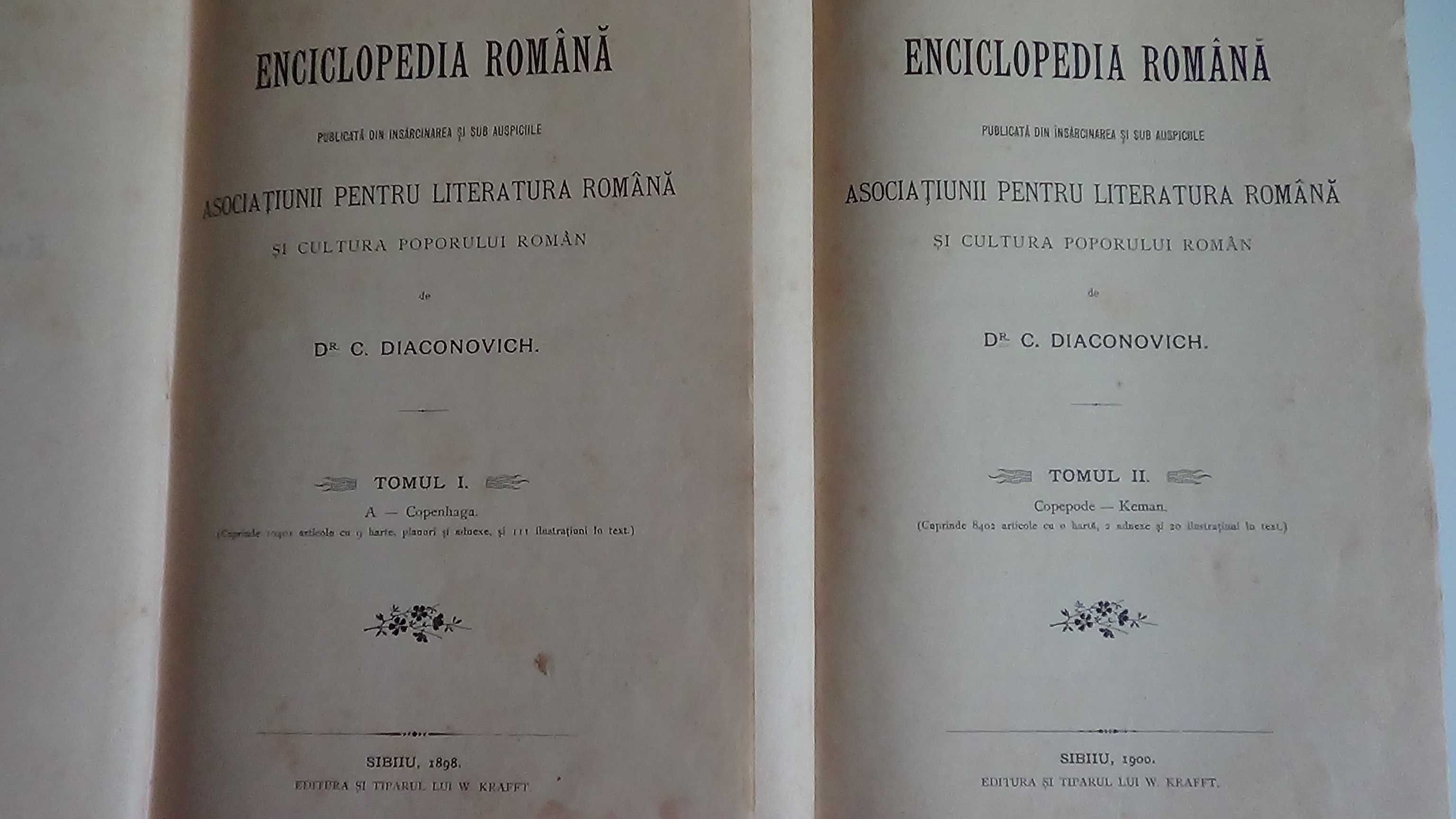 Enciclopedia Romana,Corneliu Diaconovich 3 vol. 1898-1904