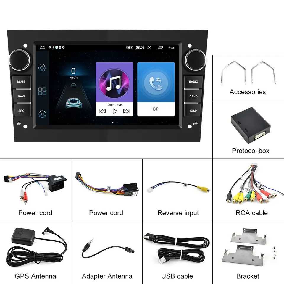 Navigatei Android Opel Astra/Vectra/Zafira - negru, gri, argintiu