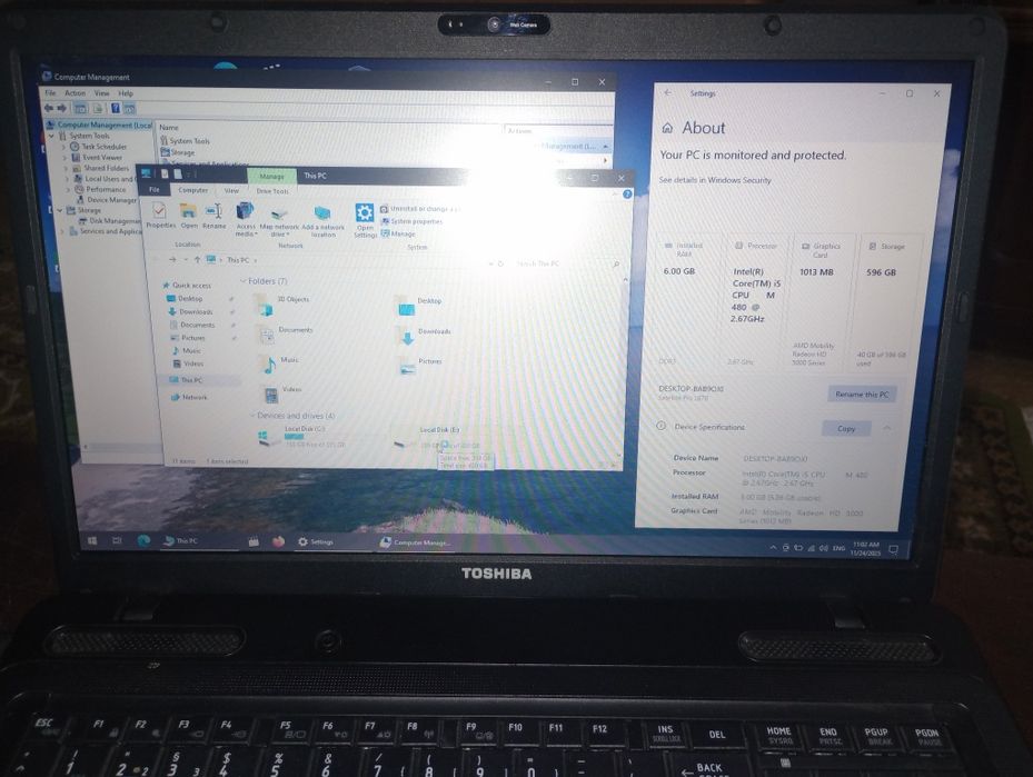 Toshiba Pro L670, video dedicat, 650 gb ram, Intel i5, 6 gb ram