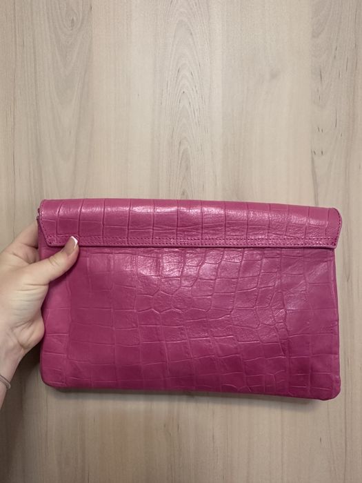 Geanta tip plic din piele naturala