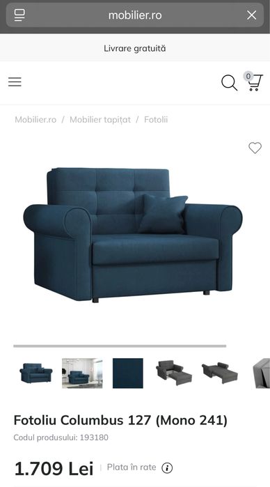 Fotoliu Columbus 127