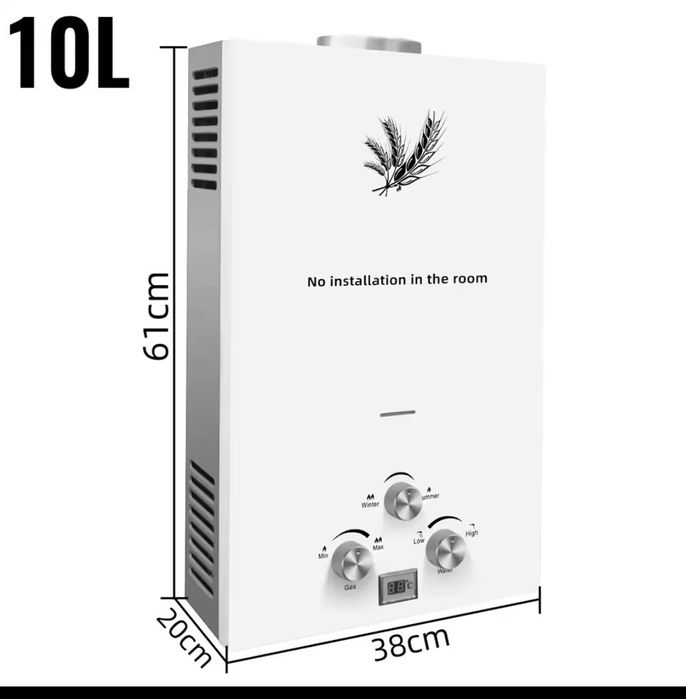 Încălzitor INSTANT de apa calda GPL 10 LITRI 20KW